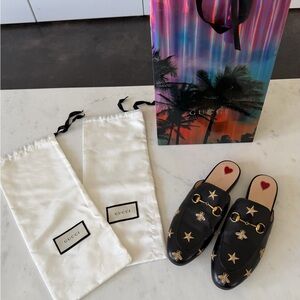 Women’s Gucci Princetown slipper Leather Mules - Size 38.5 EU (8.5 US)